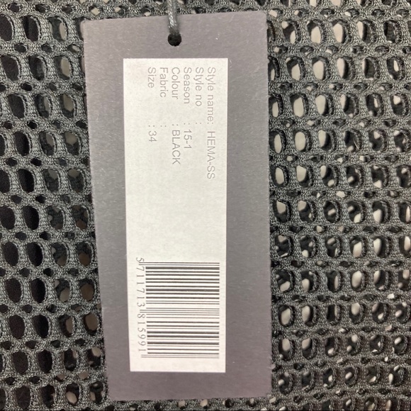 Storm & Marie Hema Black Mesh Short Sleeve Top NWT - Picture 7 of 10